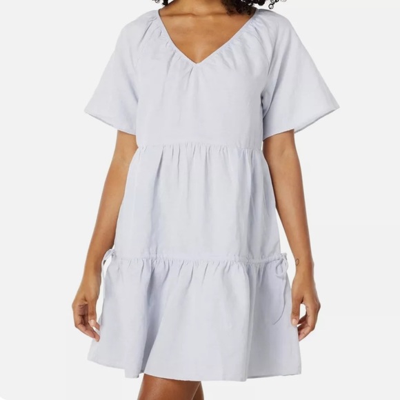 Madewell Dresses & Skirts - Madewell Lorelei Mini Dress Linen Blue XS